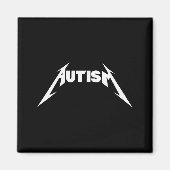 Aimant Funny Design Autism Skeleton Meme Metal Rock For M (Devant)