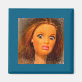 Aimant Funny Disgusting Doll Face Meme (Devant)