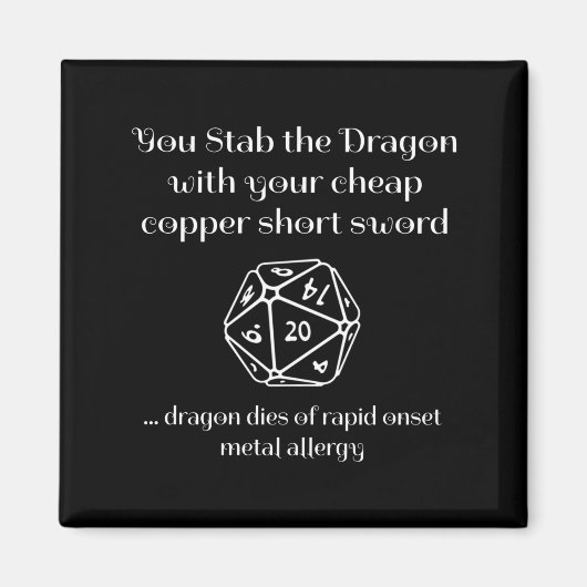 Aimant Funny Dnd Gift For Role Playing Games Rpg (Devant)