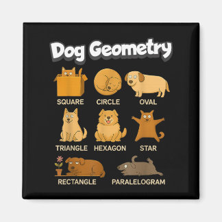 Aimant Funny Dog Geometry Math Teacher Back To School