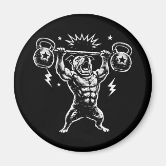 Aimant Funny Dog Gym Workout Hilarious Weightlifti