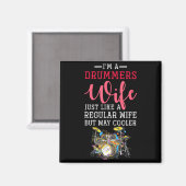 Aimant Funny Drummers Wife Valentines Day Gift Drums  (Recto/Verso)