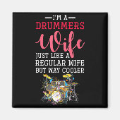 Aimant Funny Drummers Wife Valentines Day Gift Drums  (Devant)