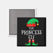 Aimant Funny Elf Family Christmas Princess Elf Sweater Me (Recto/Verso)