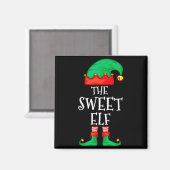 Aimant Funny Elf Family Christmas The Sweet Elf Sweater M (Recto/Verso)