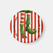 Aimant Funny Elf Legs | North Pole Spirits Christmas Wine (Devant)