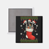 Aimant Funny Emu Bird In Xmas Socks Lights Christmas  (Recto/Verso)