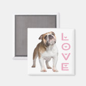 Aimant Funny English Bulldog Maman Aimer Chien Chien Chie (Recto/Verso)