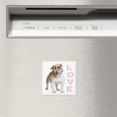 Aimant Funny English Bulldog Maman Aimer Chien Chien Chie (In Situ (Lave-vaisselle))