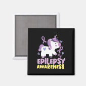 Aimant Funny Epilepsie Sensibilisation Unicorn Ribbon (Recto/Verso)