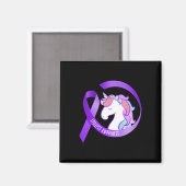 Aimant Funny Epilepsie Sensibilisation Unicorn Ribbon 1 (Recto/Verso)