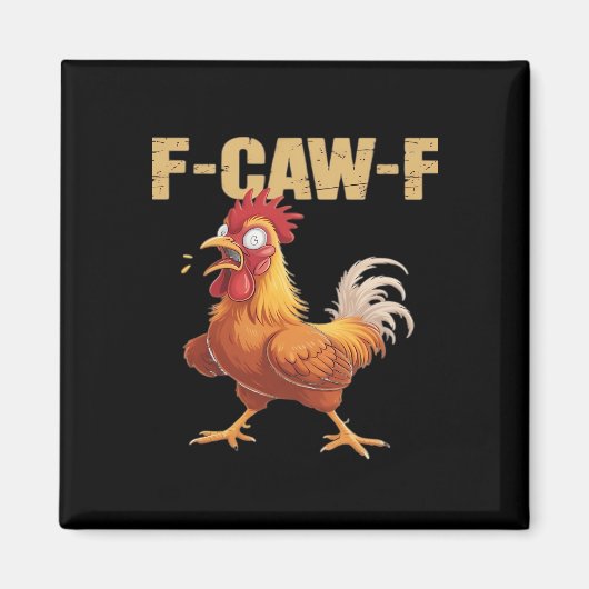 Aimant Funny F-Caw-F Crow Humor Gothic (Devant)