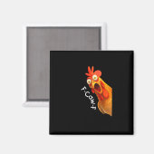 Aimant Funny F-Caw-F poulet F-Caw-F poulet Créatif Décont (Recto/Verso)