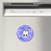 Aimant Funny Face Camouflage Pastel Blue Motif Abstrait (In Situ (Lave-vaisselle))