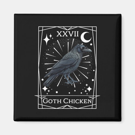 Aimant Funny Fairycore Tarot Gothique Witchcraft Poulet D (Devant)