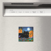 Aimant Funny Fall Cats Moon Créationarts (In Situ (Lave-vaisselle))