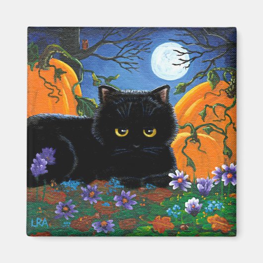Aimant Funny Fall Cats Moon Créationarts (Devant)
