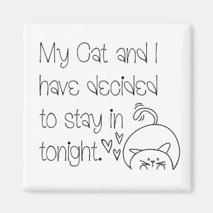 Aimant Funny Feline Excusez Restez en contact avec la typ