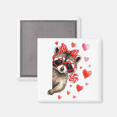 Aimant Funny Feral Raccoon Valentine's Day Sarcastic Humo (Recto/Verso)