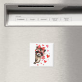 Aimant Funny Feral Raccoon Valentine's Day Sarcastic Humo (In Situ (Lave-vaisselle))
