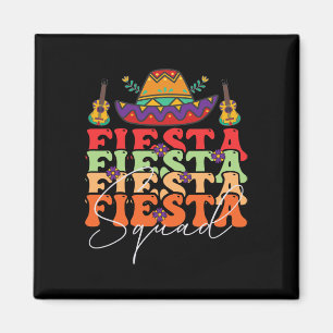 Aimant Funny Fiesta Squad Cinco De Mayo Parti Mexicain Ci
