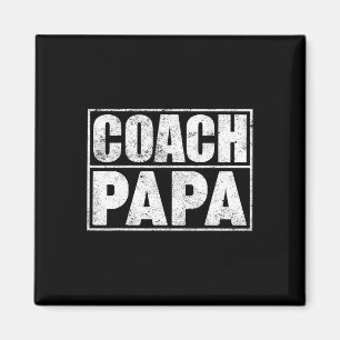 Aimant Funny Football Football entraîneur de basket Papa
