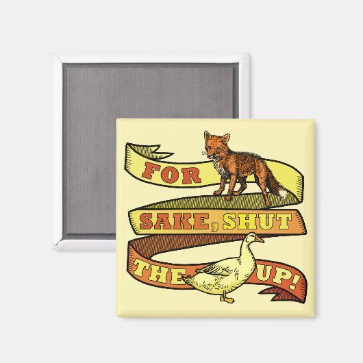 Aimant Funny Fox Duck Animal Pun (Recto/Verso)