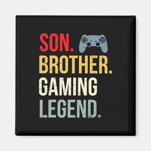 Aimant Funny Gaming Boys Men Gamer Brother (Devant)