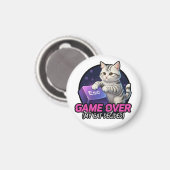Aimant ​Funny Gaming Cat Gamer Gift - My Cat Decided Game (Recto/Verso)
