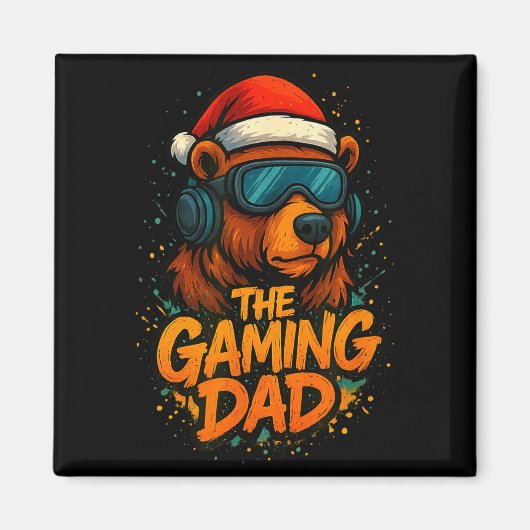 Aimant Funny Gaming Dad Christmas Outfit Gamer Gift (Devant)