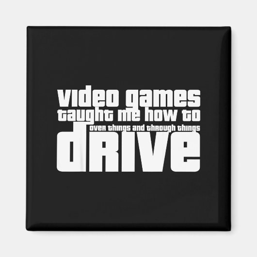 Aimant Funny Gaming New Driver Video Game Driving Instruc (Devant)