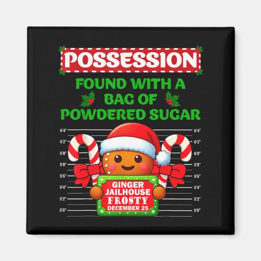 Aimant Funny Gingerbread Inmate Christmas Matching Family (Devant)