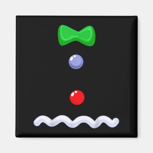 Aimant Funny Gingerbread Man Christmas Costume (Devant)