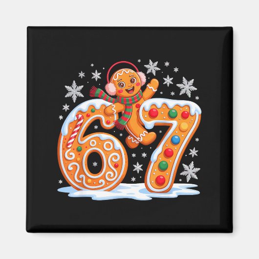 Aimant Funny Gingerbread Six Seven 67 Ice Cream Drip Chri (Devant)