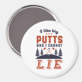 Aimant Funny Golf Golfers J'Aime Big Putts Golf Humour (Recto/Verso)