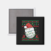 Aimant Funny Golf Ugly Christmas Sweater Womens Mens Golf (Recto/Verso)