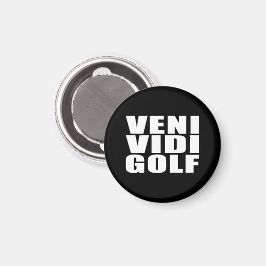 Aimant Funny Golfers Citations plaisanteries : Veni Vidi (Recto/Verso)