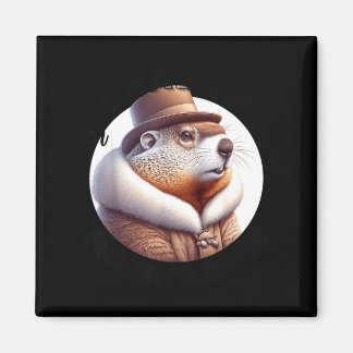 Aimant Funny Goundhog Graphic 