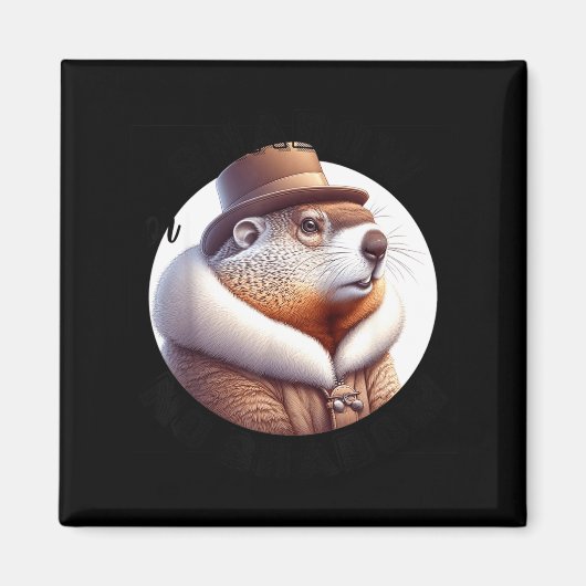 Aimant Funny Goundhog Graphic  (Devant)