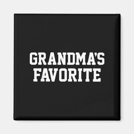 Aimant Funny Grandma's Favorite Black Modern Clic Crew (Devant)