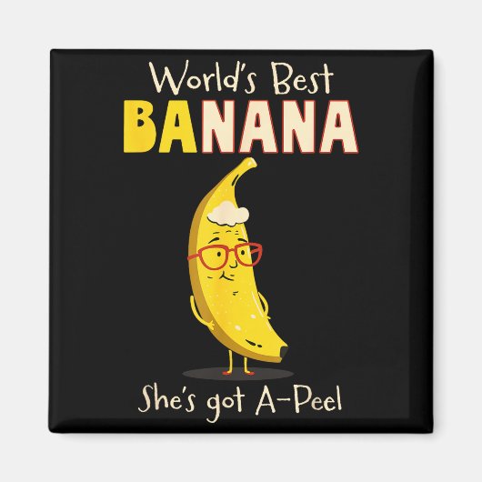 Aimant Funny Grandmother World's Nana Banana Pun  (Devant)