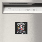 Aimant Funny Grandpa's Biker Ride Christmas Motorcycle Sa (In Situ (Lave-vaisselle))