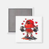Aimant Funny Gym Heart Weightlifting Fitness Workout Drip (Recto/Verso)