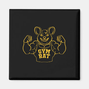 Aimant Funny Gym Rat Bodybuilding Pour Les Amateurs De Gy