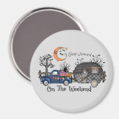 Aimant Funny Halloween Camping (Recto/Verso)