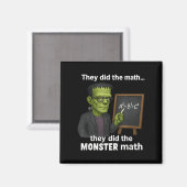 Aimant Funny Halloween Monster Math Pun, Humour enseignan (Recto/Verso)