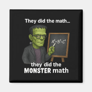 Aimant Funny Halloween Monster Math Pun, Humour enseignan