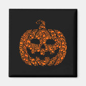 Aimant Funny Halloween Music Note Musician Jack O Lantern (Devant)