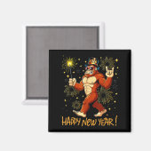 Aimant Funny Happy New Year 2026 Bigfoot Lovers New Years (Recto/Verso)