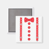 Aimant Funny Hearts Bow Tie Suspenders Valentine's Day Co (Recto/Verso)